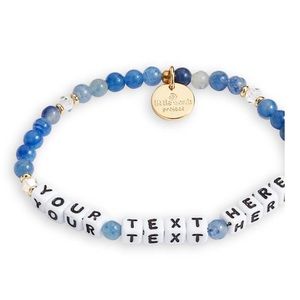 LITTLE WORDS PROJECT Custom Beaded Stretch Bracelet